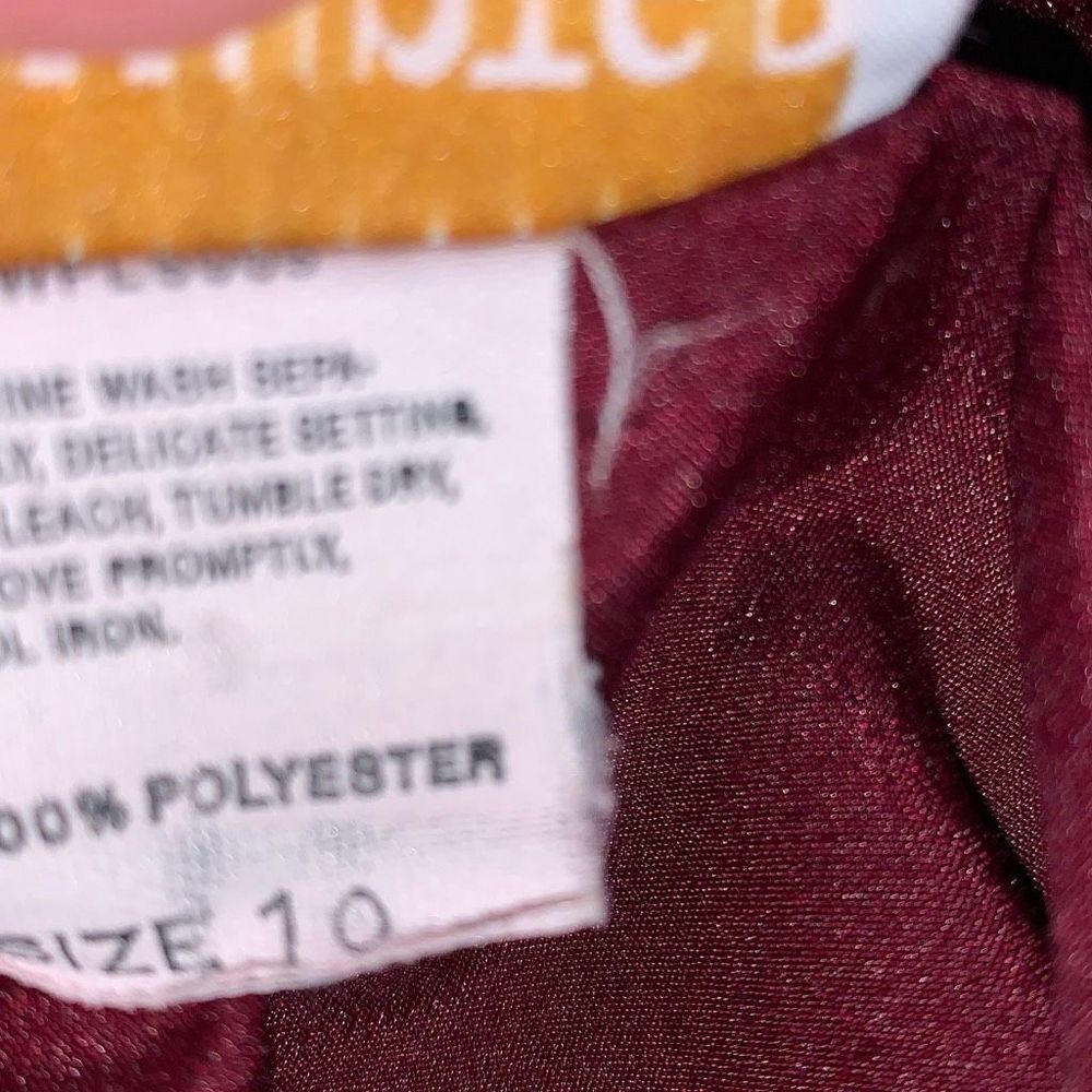 Vintage 70’s Jack Winters Burgundy Secretary Button Down Blouse Size 10‎ - Picture 12 of 12